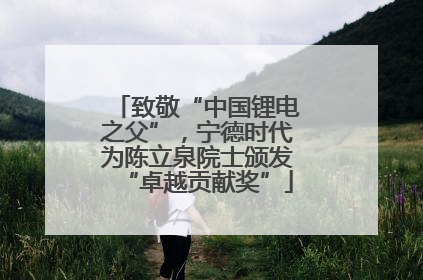 致敬“中国锂电之父”，宁德时代为陈立泉院士颁发“卓越贡献奖”