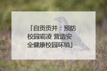 自贡贡井：预防校园霸凌 营造安全健康校园环境