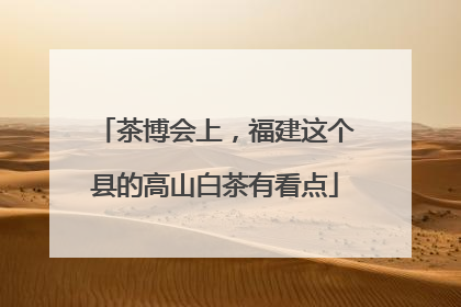 茶博会上，福建这个县的高山白茶有看点