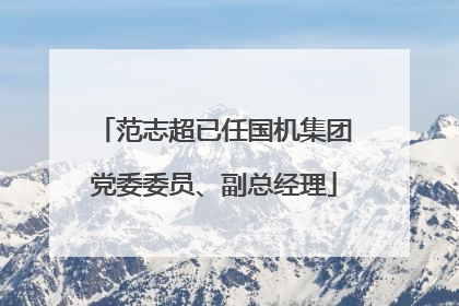 范志超已任国机集团党委委员、副总经理