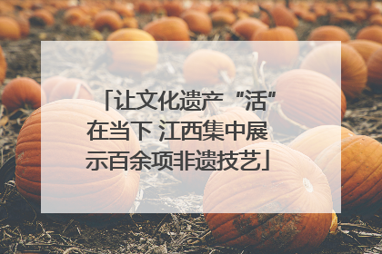 让文化遗产“活”在当下 江西集中展示百余项非遗技艺