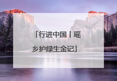 行进中国丨瑶乡护绿生金记