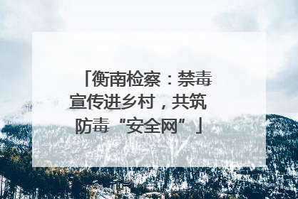 衡南检察：禁毒宣传进乡村，共筑防毒“安全网”