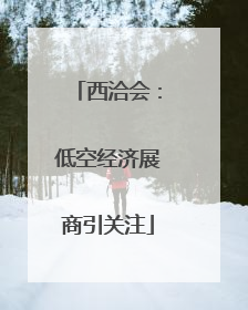 西洽会：低空经济展商引关注
