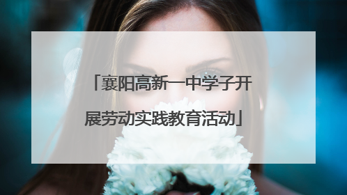襄阳高新一中学子开展劳动实践教育活动
