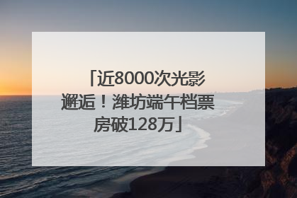 近8000次光影邂逅！潍坊端午档票房破128万