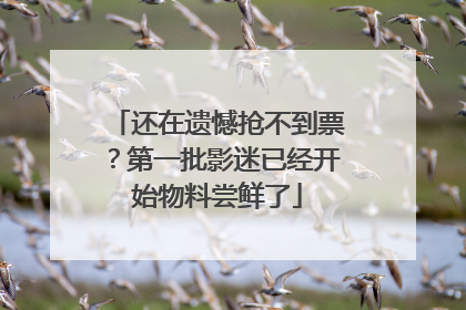 还在遗憾抢不到票？第一批影迷已经开始物料尝鲜了