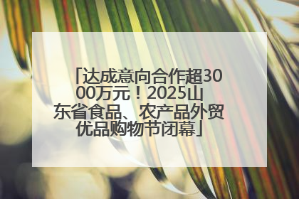 达成意向合作超3000万元！2025山东省食品、农产品外贸优品购物节闭幕
