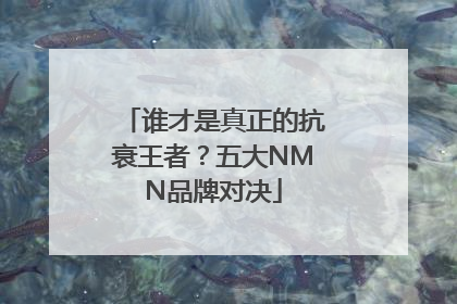 谁才是真正的抗衰王者？五大NMN品牌对决