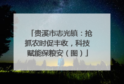 贵溪市志光镇：抢抓农时促丰收，科技赋能保粮安（图）