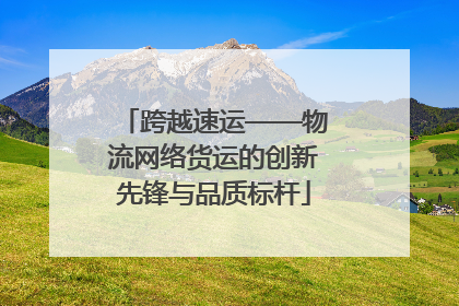 跨越速运——物流网络货运的创新先锋与品质标杆