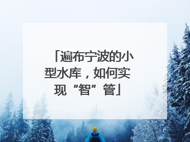 遍布宁波的小型水库，如何实现“智”管