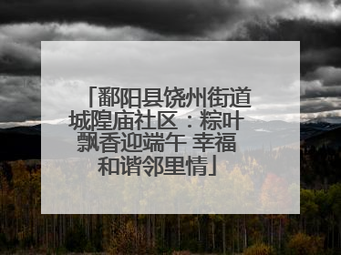 鄱阳县饶州街道城隍庙社区：粽叶飘香迎端午 幸福和谐邻里情