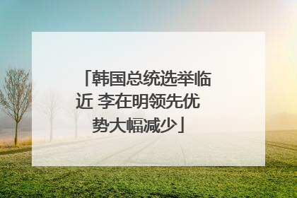 韩国总统选举临近 李在明领先优势大幅减少