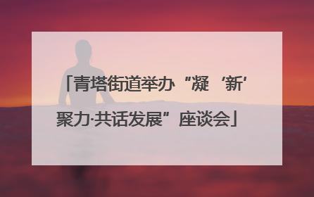 青塔街道举办“凝‘新’聚力·共话发展”座谈会
