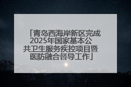 青岛西海岸新区完成2025年国家基本公共卫生服务疾控项目暨医防融合督导工作
