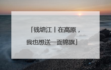 钱塘江丨在高原，我也想送一面锦旗
