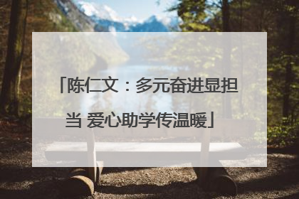 陈仁文：多元奋进显担当 爱心助学传温暖