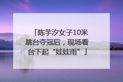 陈芋汐女子10米跳台夺冠后，现场看台下起“娃娃雨”