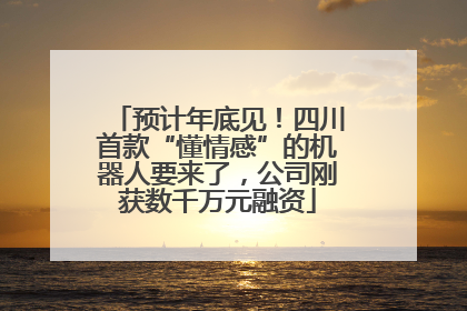 预计年底见！四川首款“懂情感”的机器人要来了，公司刚获数千万元融资