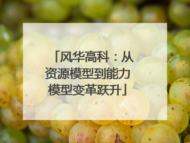 风华高科：从资源模型到能力模型变革跃升