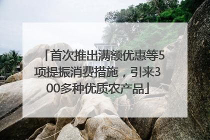 首次推出满额优惠等5项提振消费措施，引来300多种优质农产品
