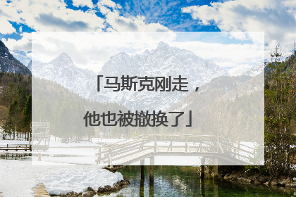 马斯克刚走，他也被撤换了