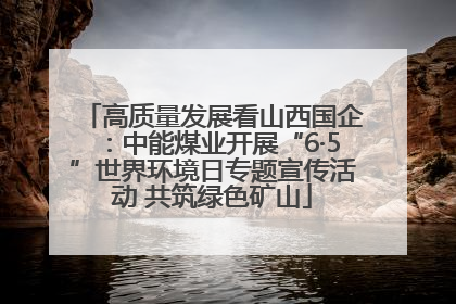 高质量发展看山西国企：中能煤业开展“6·5”世界环境日专题宣传活动 共筑绿色矿山