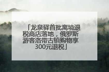 龙泉驿首批离境退税商店落地，俄罗斯游客洛带古镇购物享300元退税