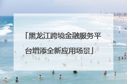 黑龙江跨境金融服务平台增添全新应用场景