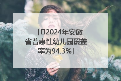 ﻿2024年安徽省普惠性幼儿园覆盖率为94.3%