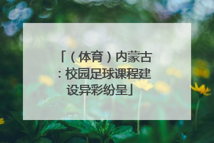 （体育）内蒙古：校园足球课程建设异彩纷呈