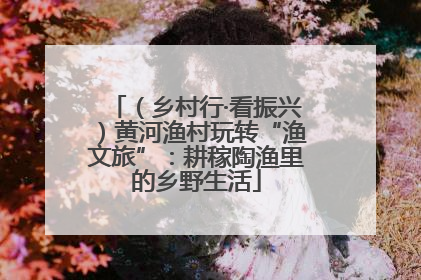 （乡村行·看振兴）黄河渔村玩转“渔文旅”：耕稼陶渔里的乡野生活