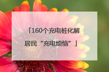 160个充电桩化解居民“充电烦恼”