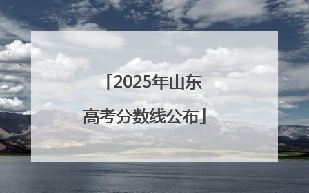 2025年山东高考分数线公布