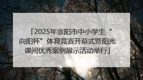 2025年襄阳市中小学生“向阳杯”体育竞赛开幕式暨阳光课间优秀案例展示活动举行