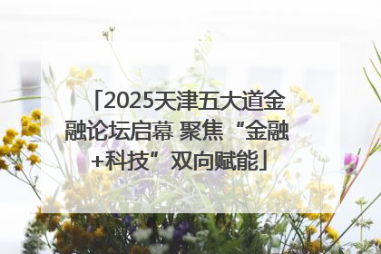 2025天津五大道金融论坛启幕 聚焦“金融+科技”双向赋能