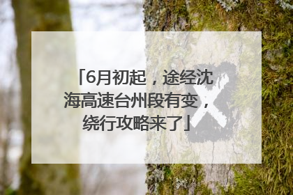 6月初起，途经沈海高速台州段有变，绕行攻略来了