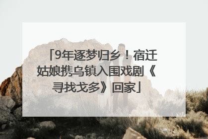 9年逐梦归乡！宿迁姑娘携乌镇入围戏剧《寻找戈多》回家